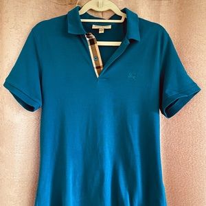 Burberry London Pique Teal Polo size Medium.